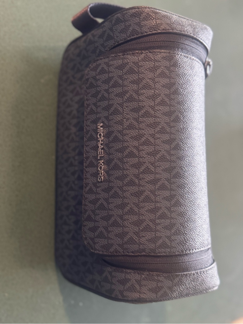 Michael Kors Cooper Signature Logo Admiral Blue Hanging Toiletry Kit